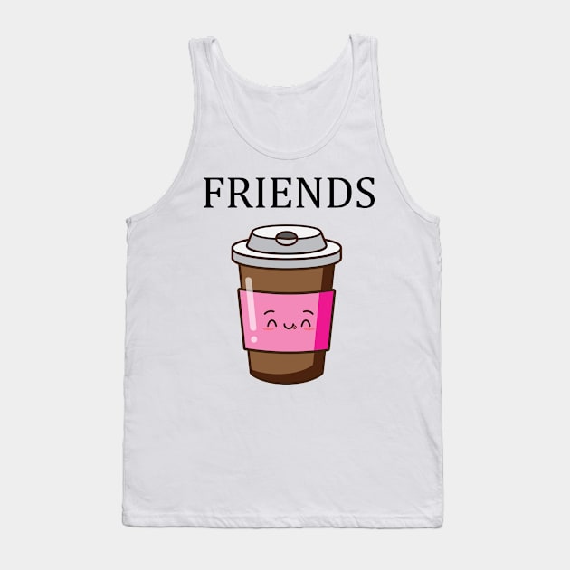 Best Friends Donut & Coffee BFF Matching Tank Top by LotusTee